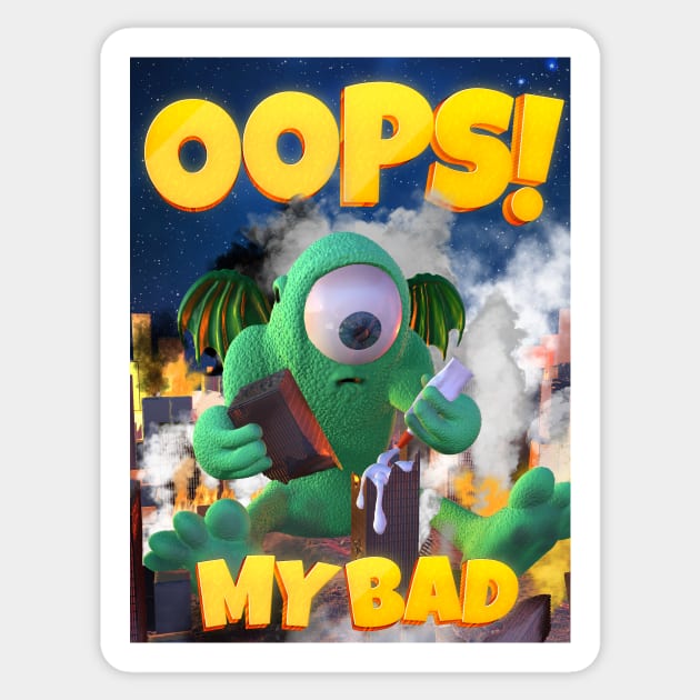 OOPS! My Bad Sticker by TeeLabs